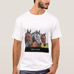 Three Horses Personalized T-Shirt