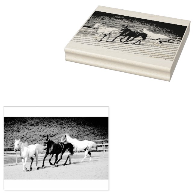 Three Horses Stamp (Stamped)