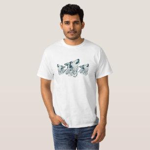 Three Howling Wolves Tee For Men