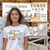 Three-i-e-i-o Farm Themed 3rd Birthday Parents