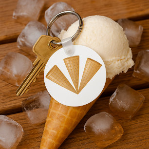 Three Ice Cream Cones Keychain