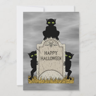 Three Imps Happy Halloween Invitation