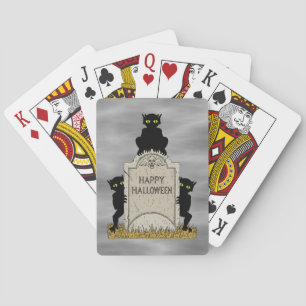 Three Imps Happy Halloween Playing Cards