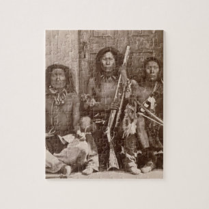 Three Indian Braves, photographed by the Royal Eng Jigsaw Puzzle