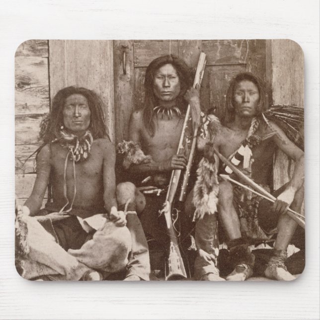 Three Indian Braves, photographed by the Royal Eng Mouse Pad (Front)