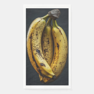 Three Isolated Yummy Bananas Napkin