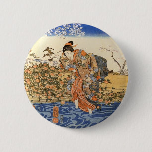 Three Japanese Women 2 Inch Round Button