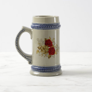 Three Jewellery Roses Beer Stein