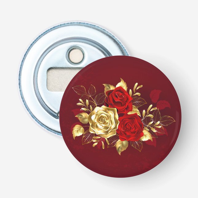 Three Jewellery Roses Bottle Opener (Front)