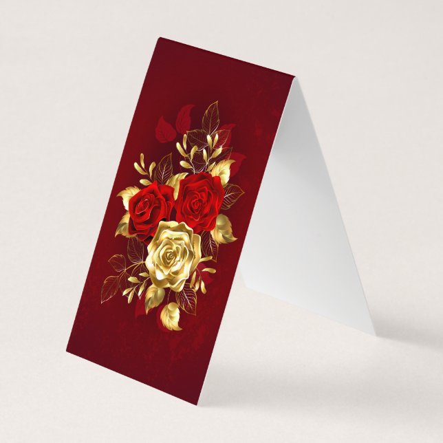 Three Jewellery Roses Business Card (Back)