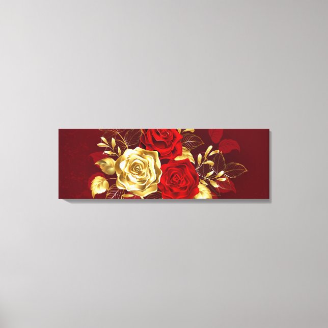 Three Jewellery Roses Canvas Print (Front)
