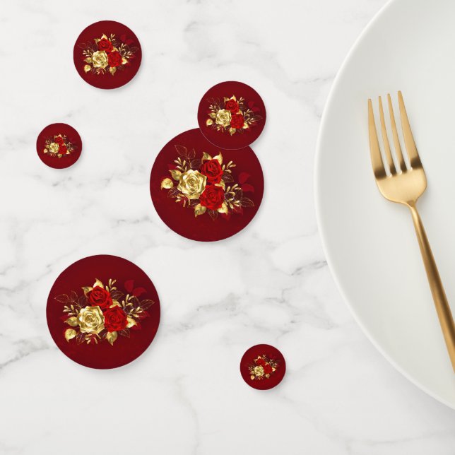 Three Jewellery Roses Confetti (Group)