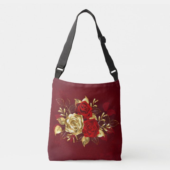 Three Jewellery Roses Crossbody Bag (Front)