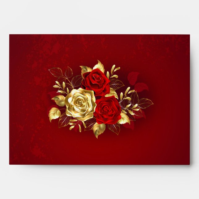 Three Jewellery Roses Envelope (Front)