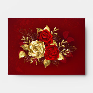 Three Jewellery Roses Envelope