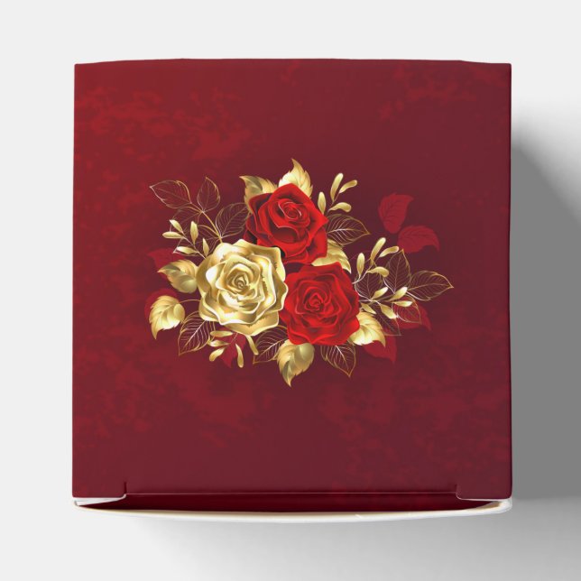 Three Jewellery Roses Favor Box (Top)