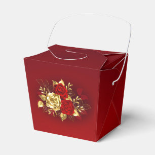 Three Jewellery Roses Favor Box