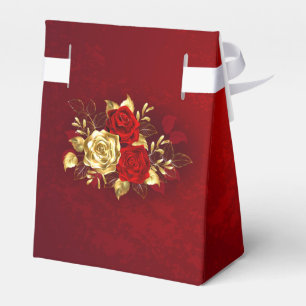 Three Jewellery Roses Favor Box