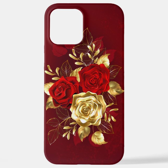 Three Jewellery Roses iPhone Case (Back)