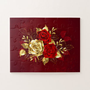 Three Jewellery Roses Jigsaw Puzzle