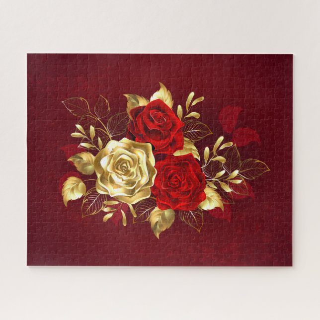 Three Jewellery Roses Jigsaw Puzzle (Horizontal)