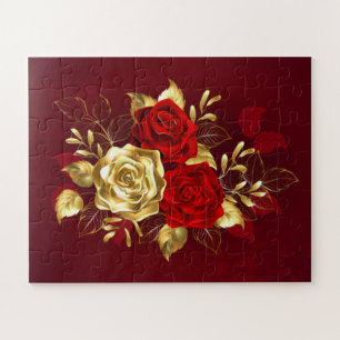 Three Jewellery Roses Jigsaw Puzzle