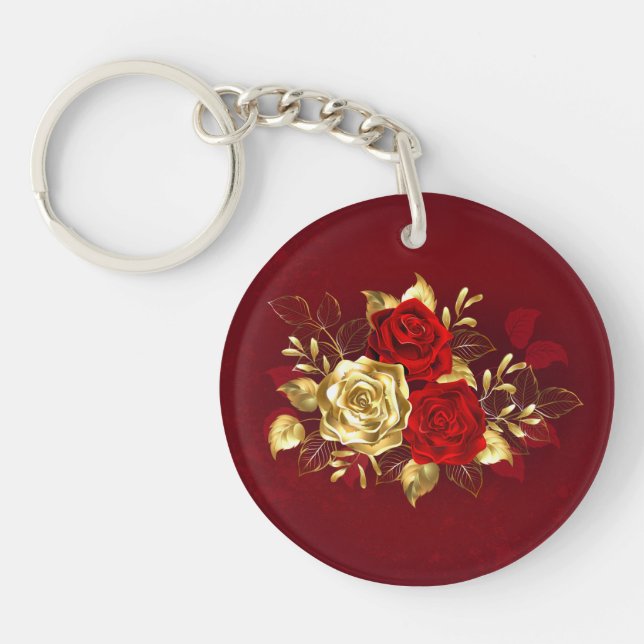 Three Jewellery Roses Keychain (Front)