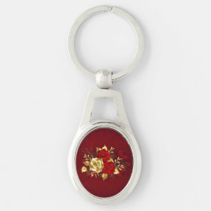 Three Jewellery Roses Keychain