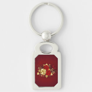 Three Jewellery Roses Keychain