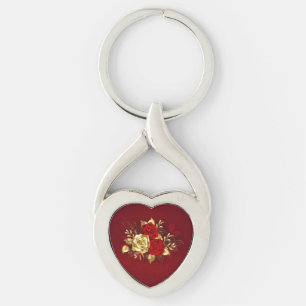 Three Jewellery Roses Keychain