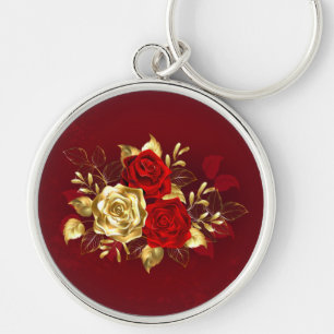 Three Jewellery Roses Keychain