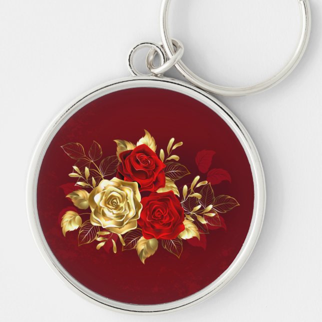Three Jewellery Roses Keychain (Front)