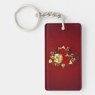 Three Jewellery Roses Keychain