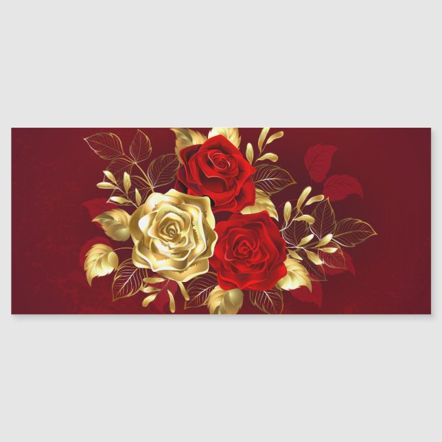 Three Jewellery Roses Magnetic Invitation (Front)