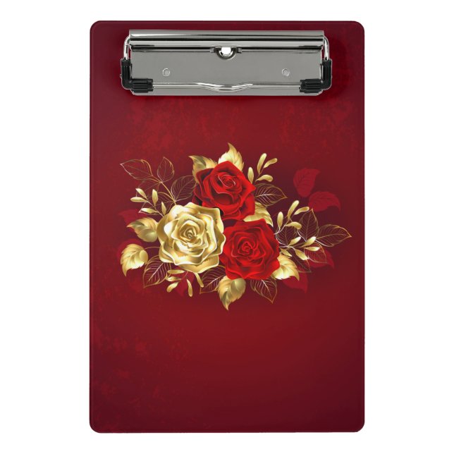 Three Jewellery Roses Mini Clipboard (Front)