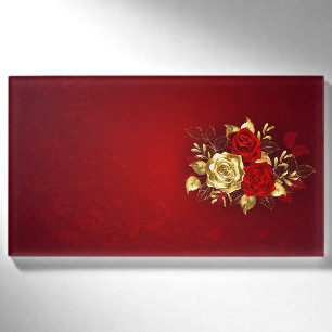Three Jewellery Roses Name Tag