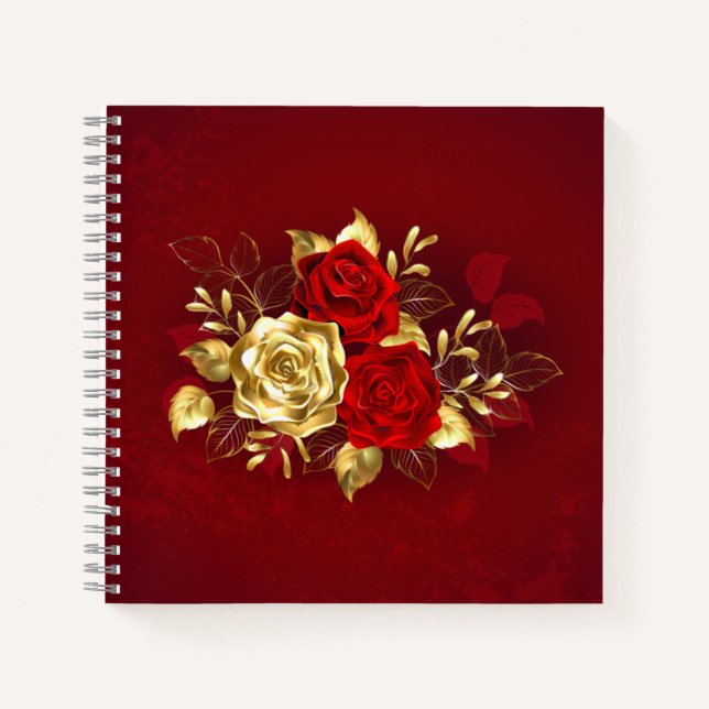 Three Jewellery Roses Notebook (Front)