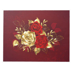Three Jewellery Roses Notepad