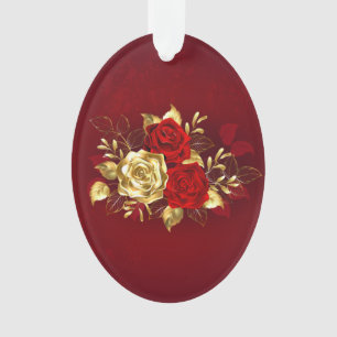 Three Jewellery Roses Ornament
