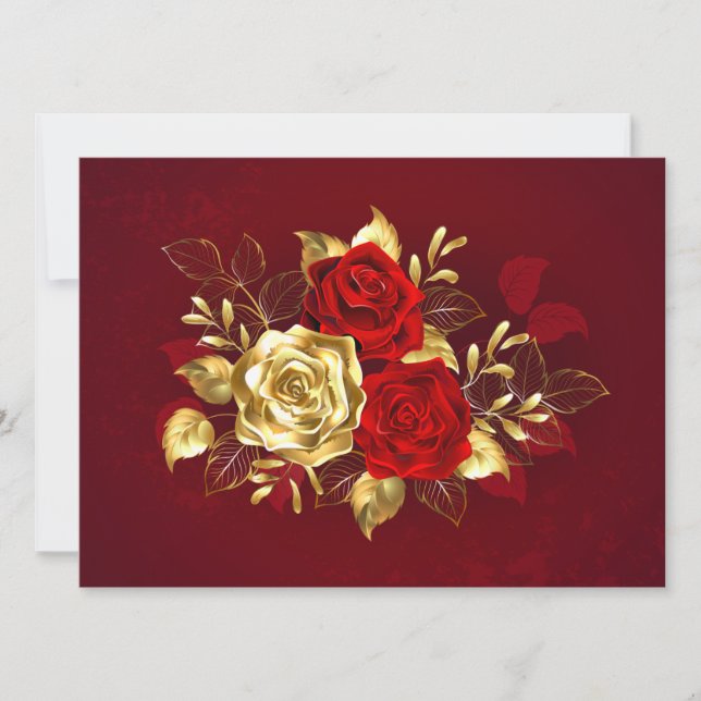Three Jewellery Roses Save The Date (Front)