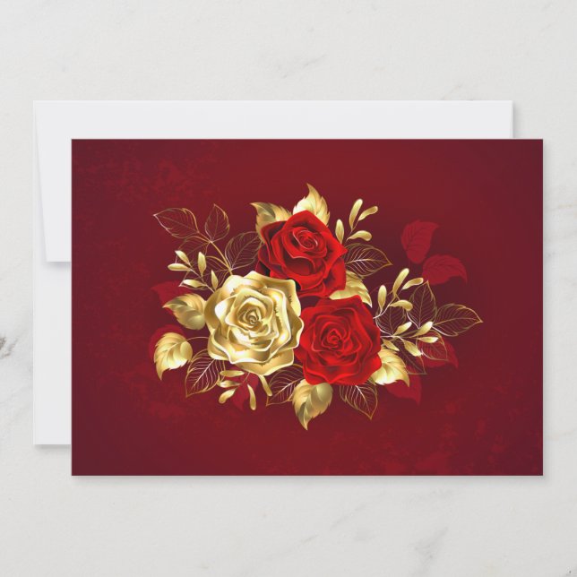 Three Jewellery Roses Thank You Card (Front)