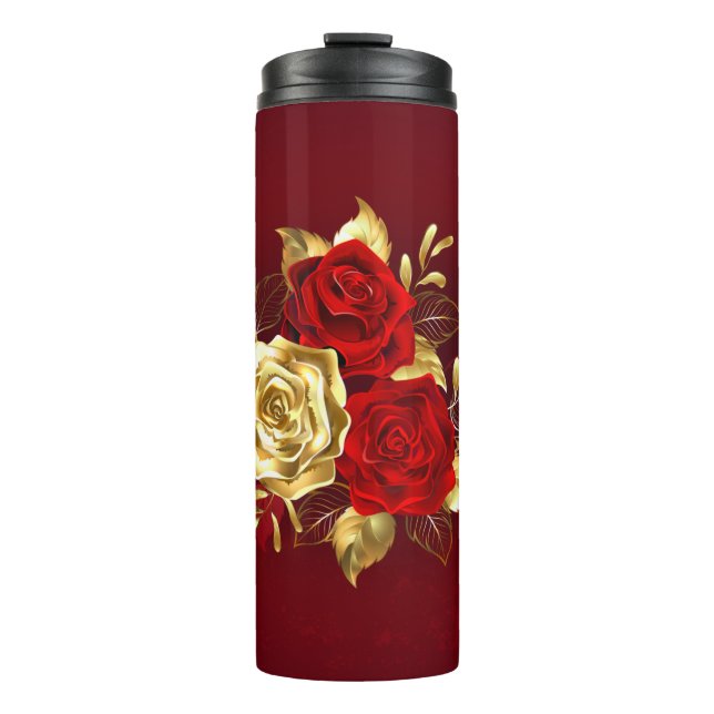 Three Jewellery Roses Thermal Tumbler (Front)