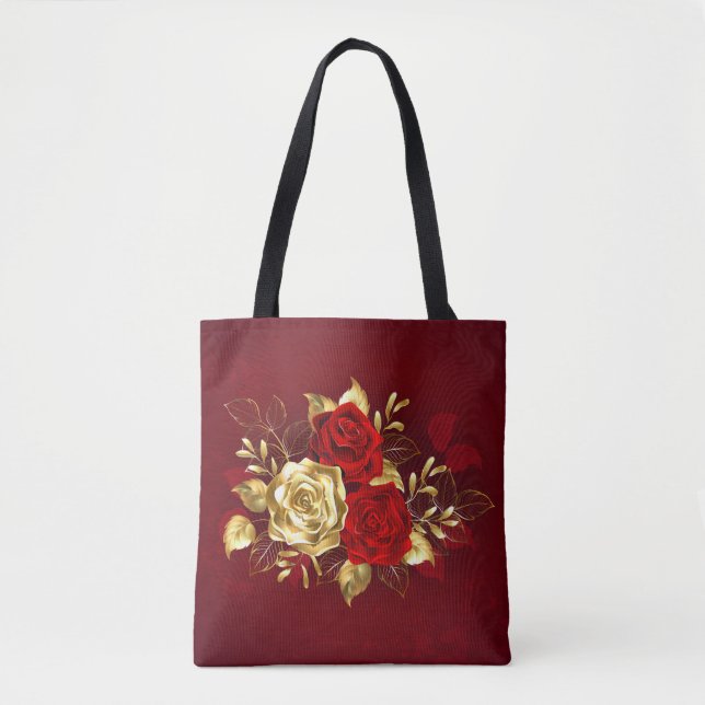 Three Jewellery Roses Tote Bag (Front)
