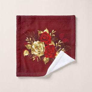 Three Jewellery Roses Wash Cloth