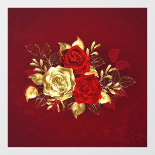 Three Jewellery Roses Window Cling