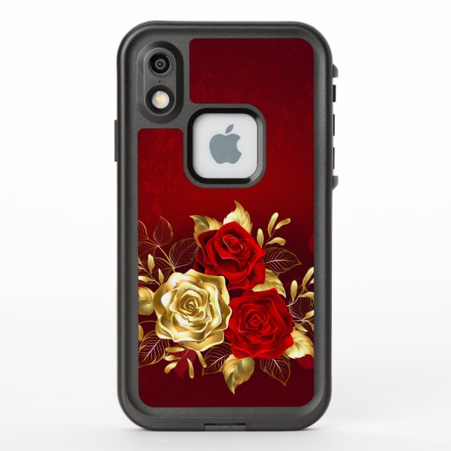 Three Jewelry Roses LifeProof iPhone Case (Back)