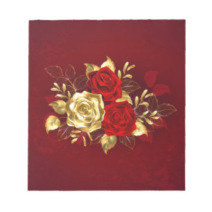 Three Jewelry Roses Notepad