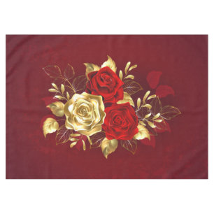 Three Jewelry Roses Tablecloth