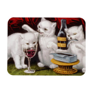 Three Jolly Kittens at the Feast Magnet
