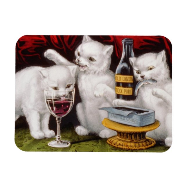 Three Jolly Kittens at the Feast Magnet (Horizontal)